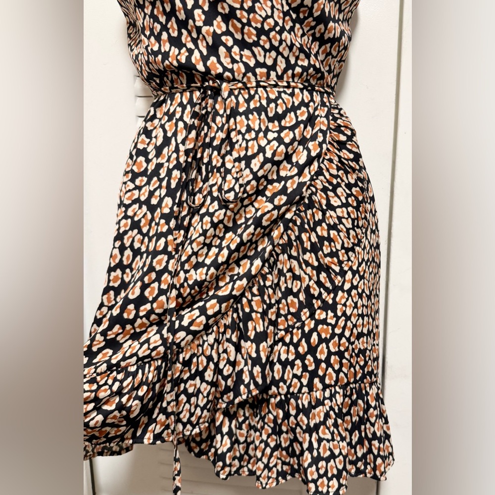 Free People Intimates All My Love Shine Animal Printed Slip Dress Mini Leopard - Picture 7 of 11